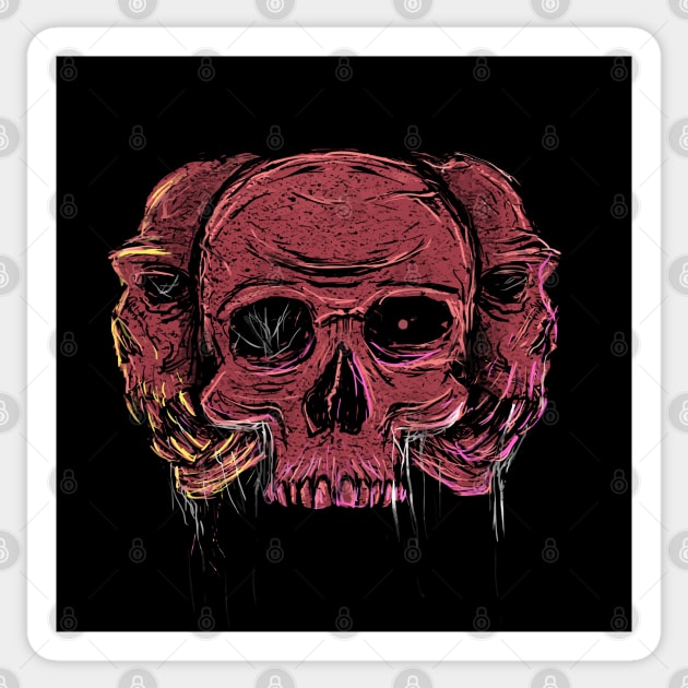 Red Skull Sticker by DeathAnarchy